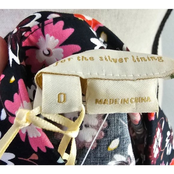 Kate Spade baja bound mini casa floral black shirt dress Size 0 - Picture 14 of 16